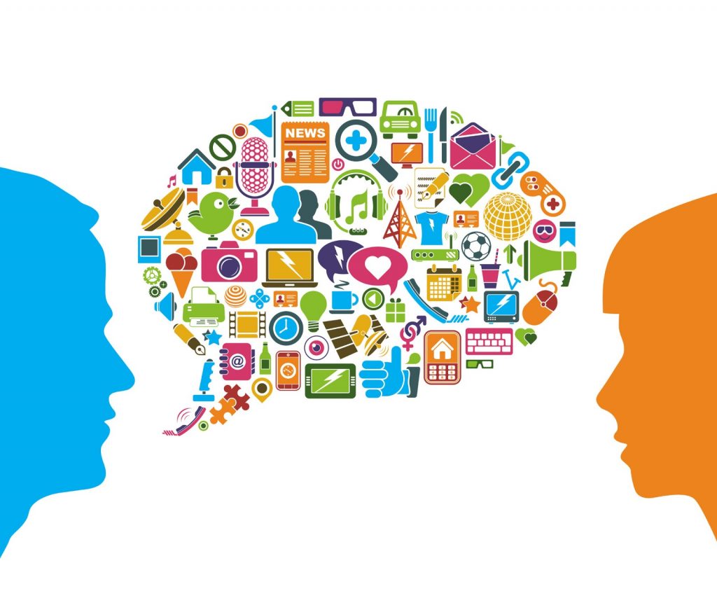 Une image représentant la communication entre deux individus.